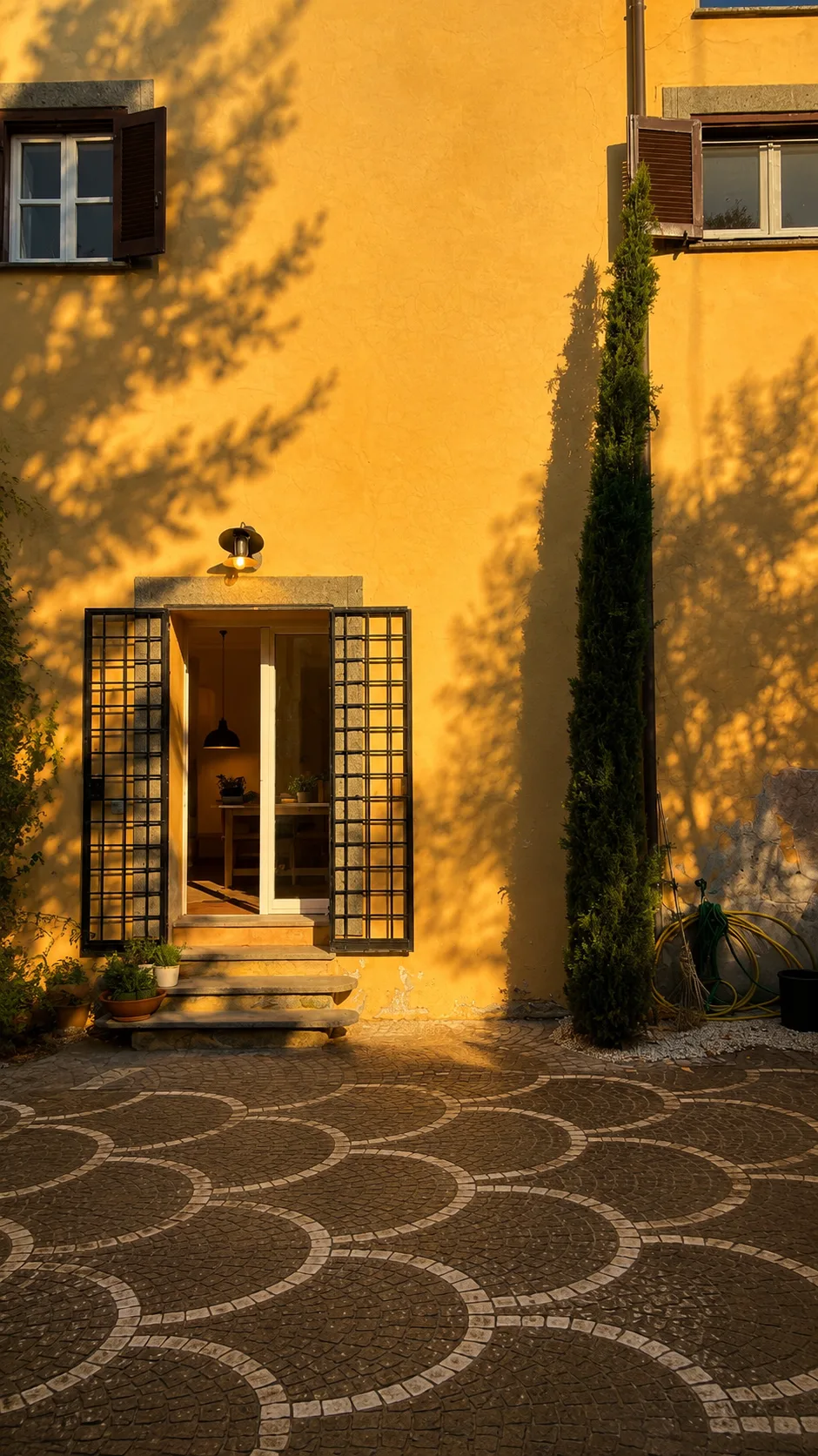 Courtyard at golden hour