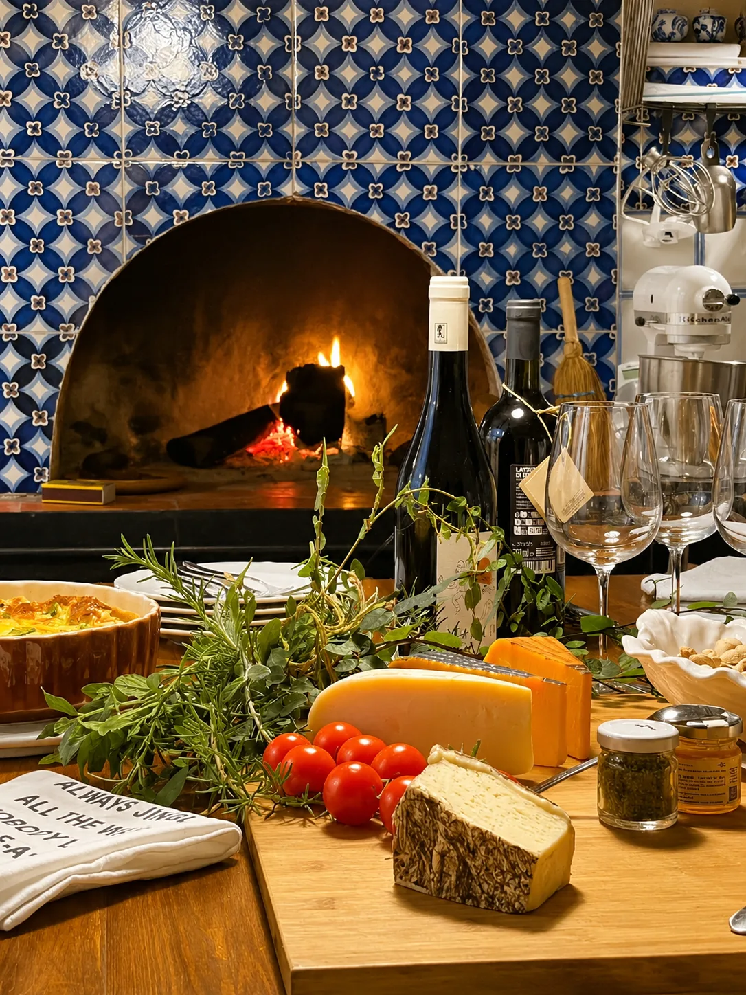 Wood-fired oven & table